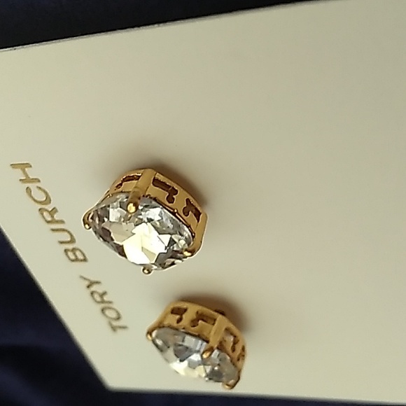 BRAND NEW - Authentic Tory Burch Swarovski Crystal Stud Earrings - Picture 5 of 11